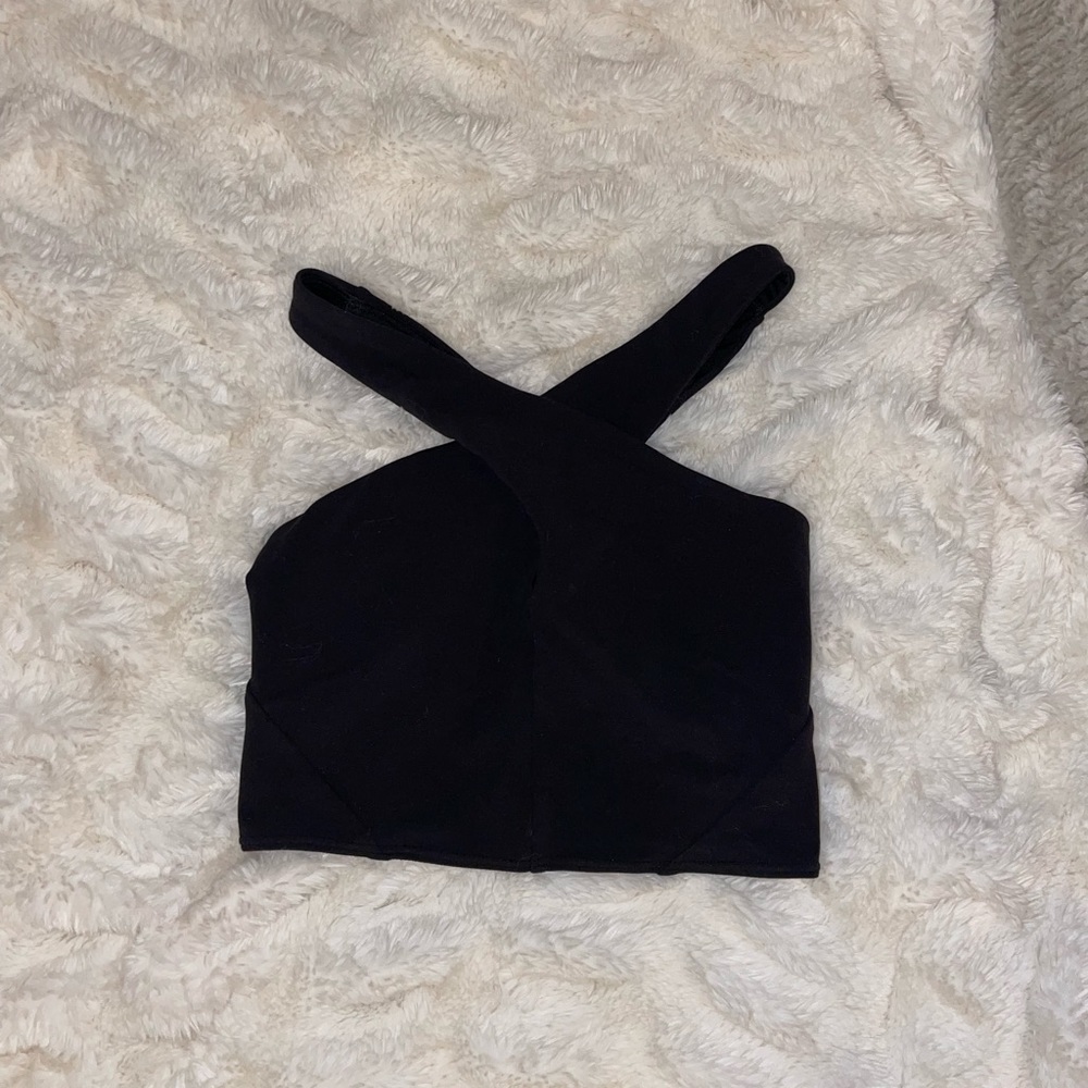 lululemon cross strap bra top size 2